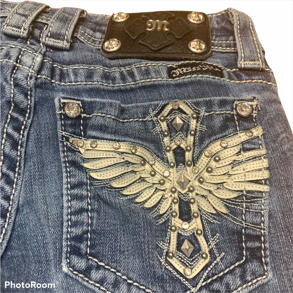 Miss Me Bootcut Jeans Winged Pockets Women’s sz 25